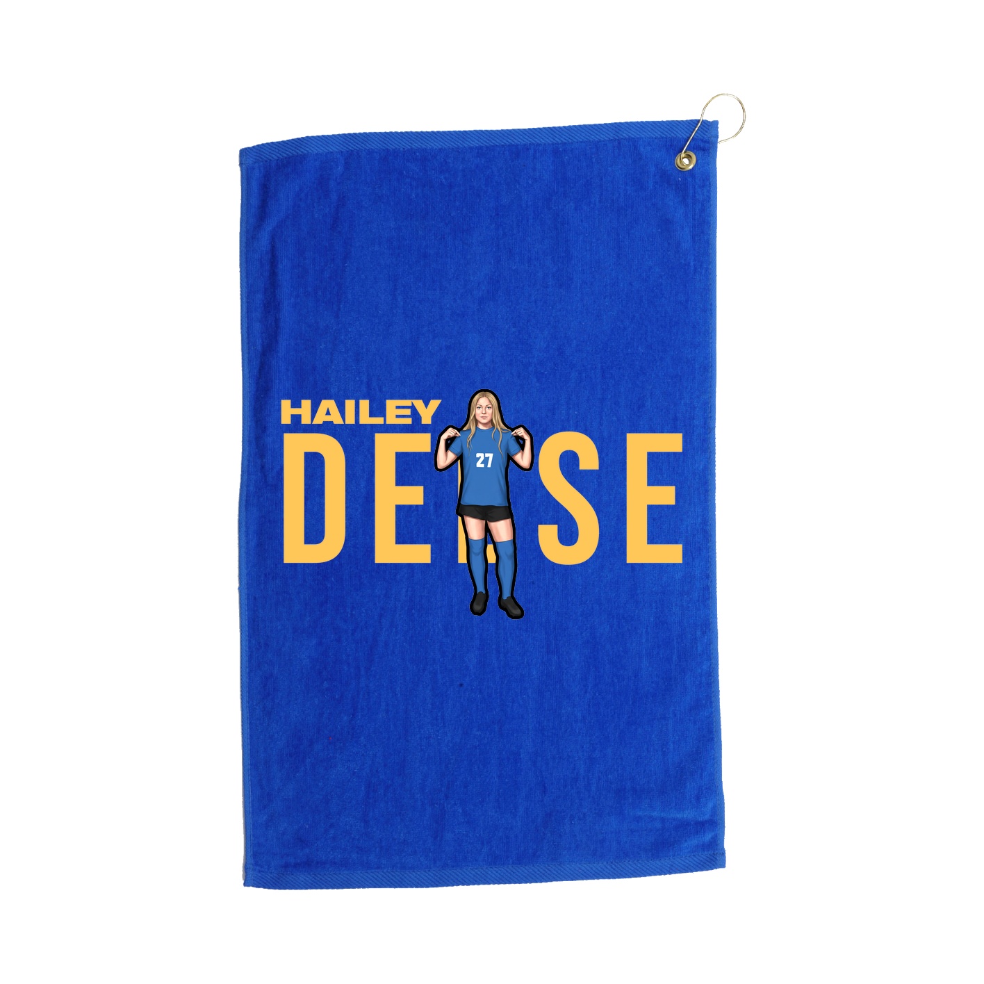 Golf Towel — Player Name in Royal