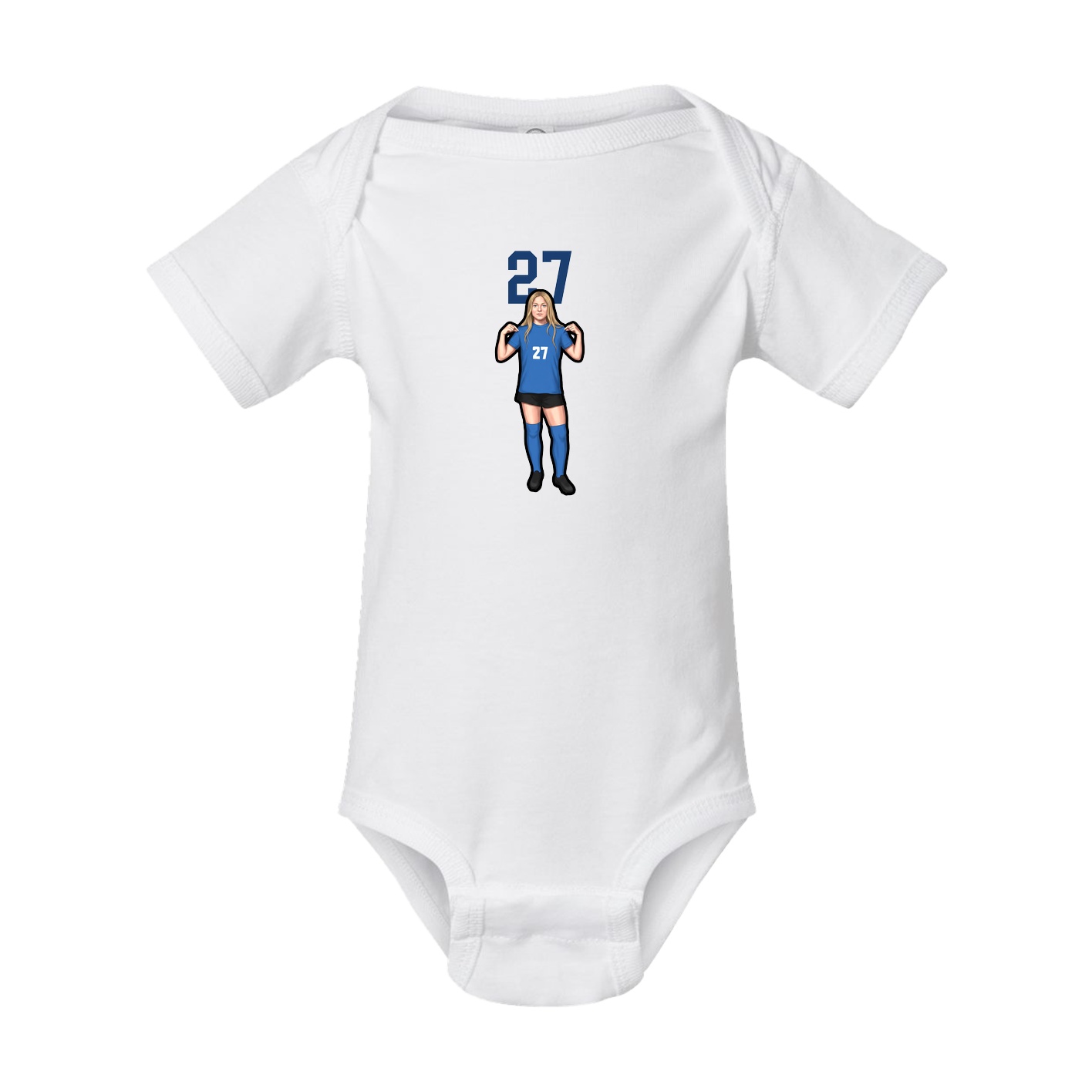 Baby Onesie — Number Top in White