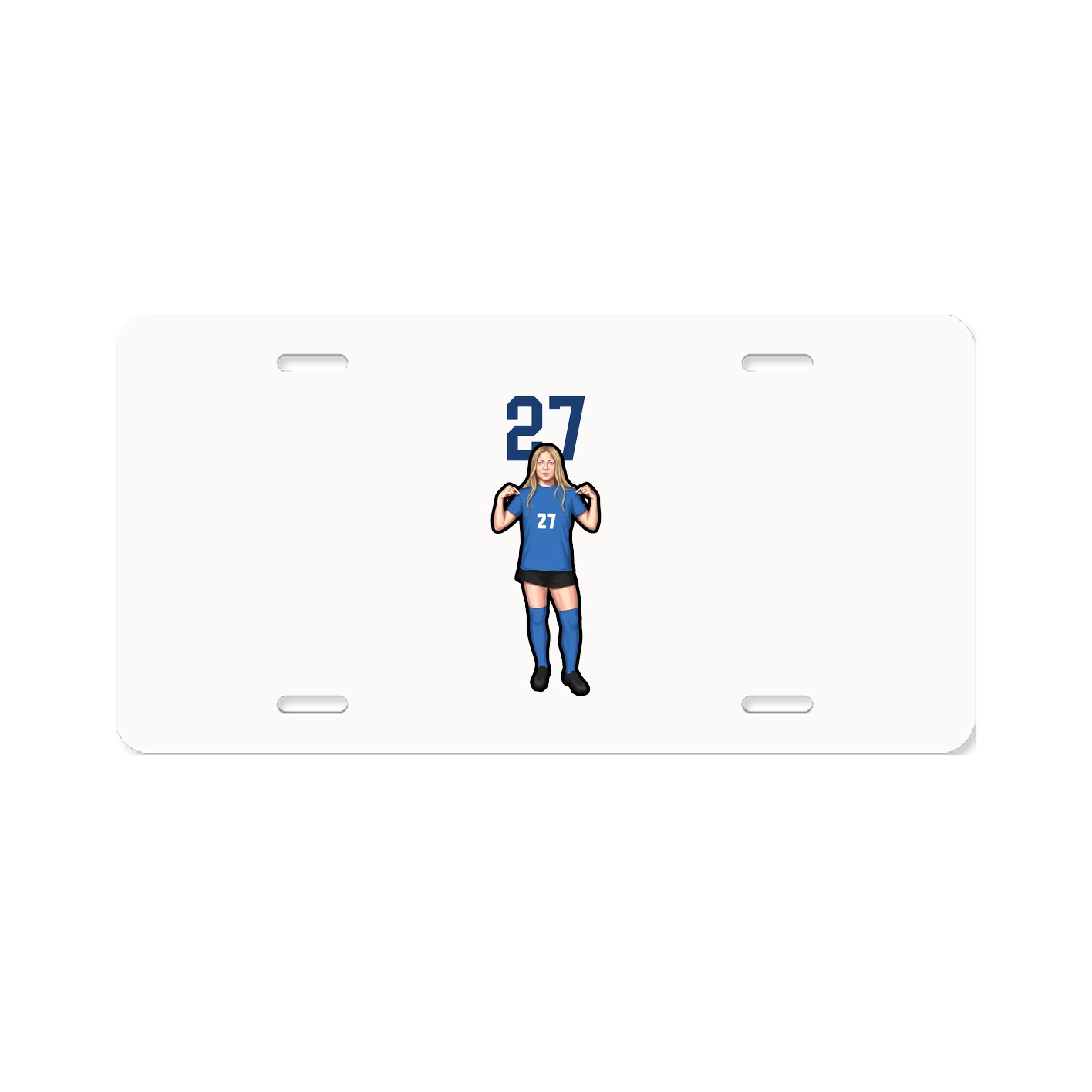 License Plate — Number Top in Classic