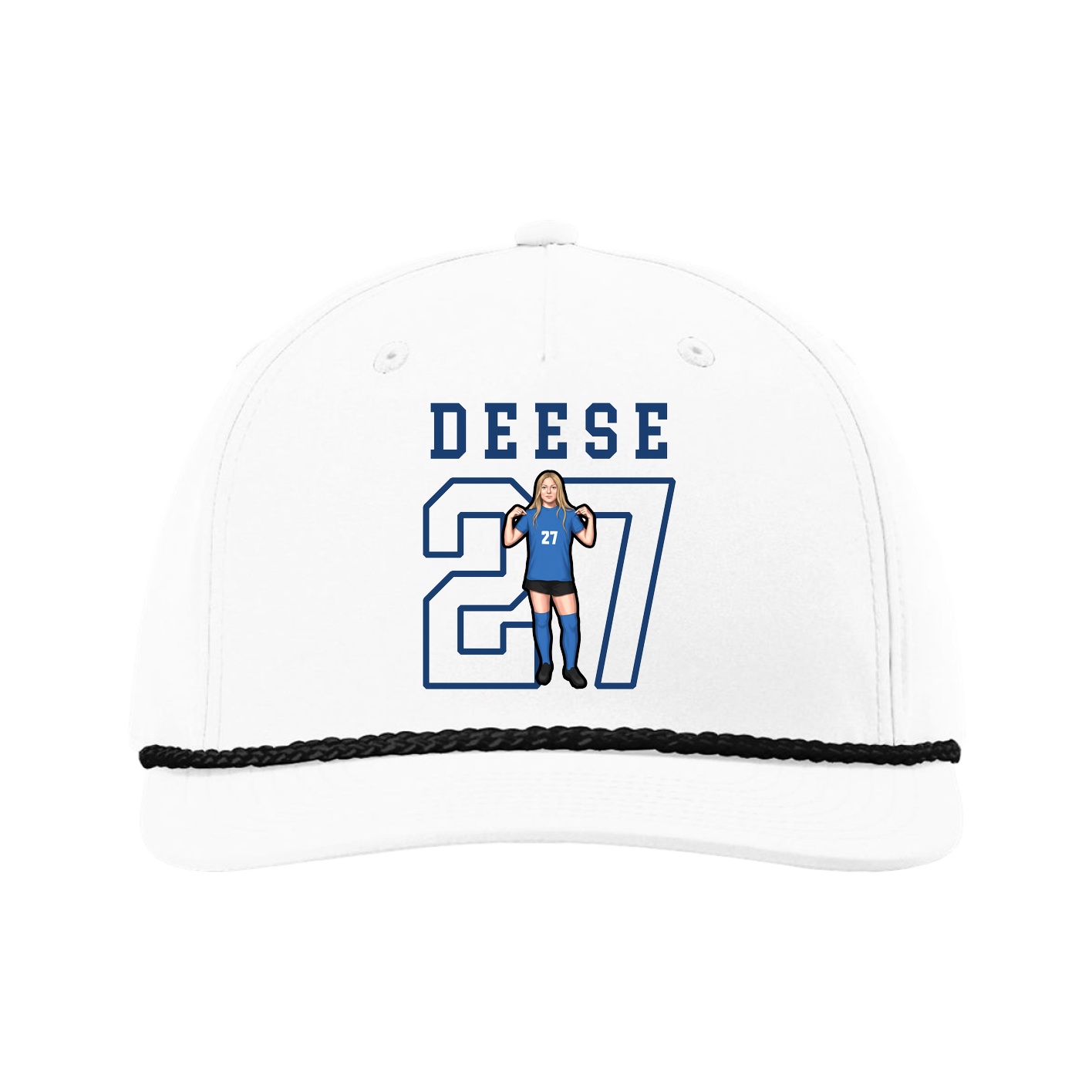 Five-Panel Classic Rope Cap — Shirsey in White