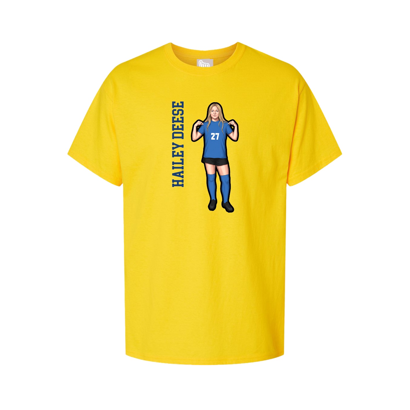 Tee — Name Vertical in Gold