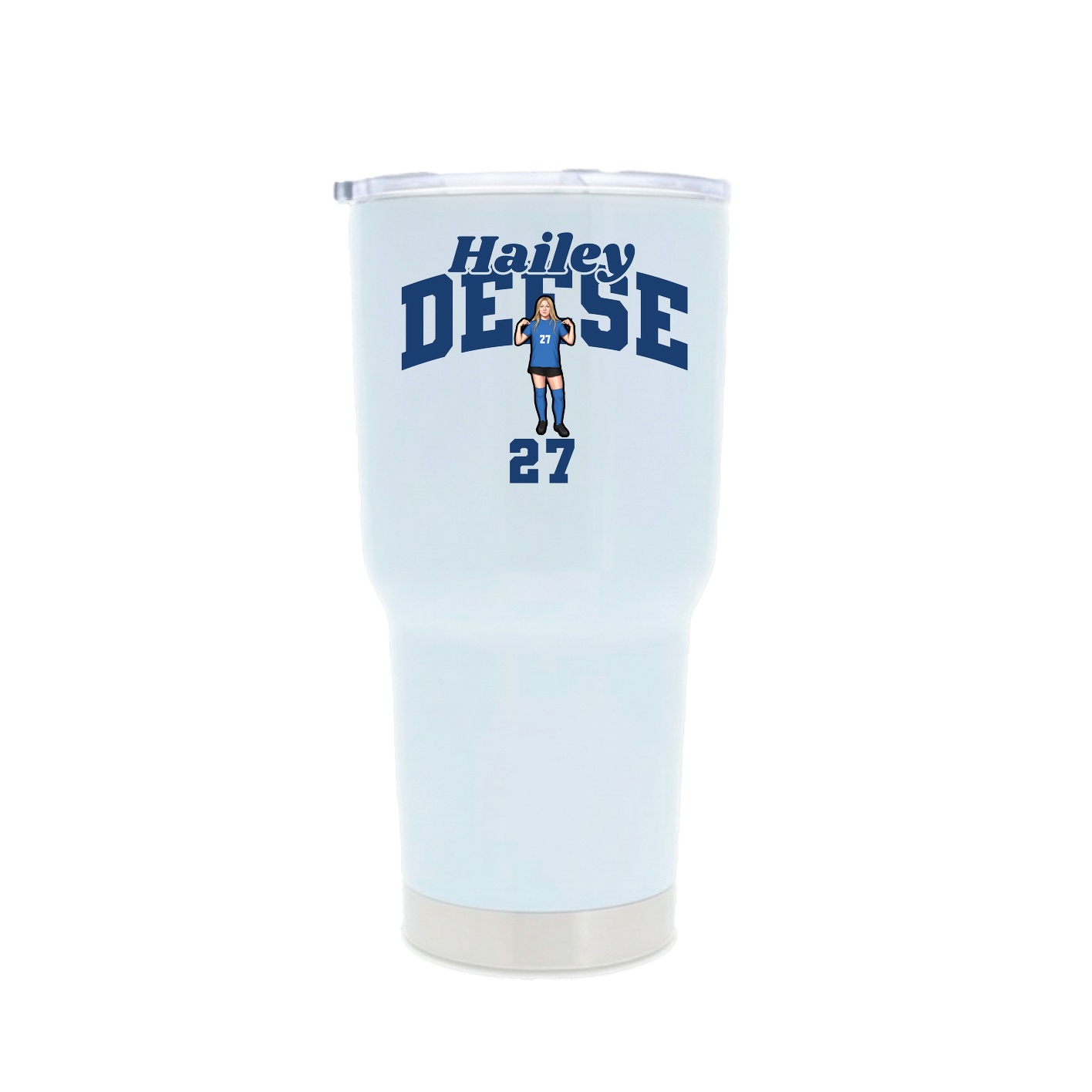 30oz Stainless Steel Tumbler — Signature Arch in White