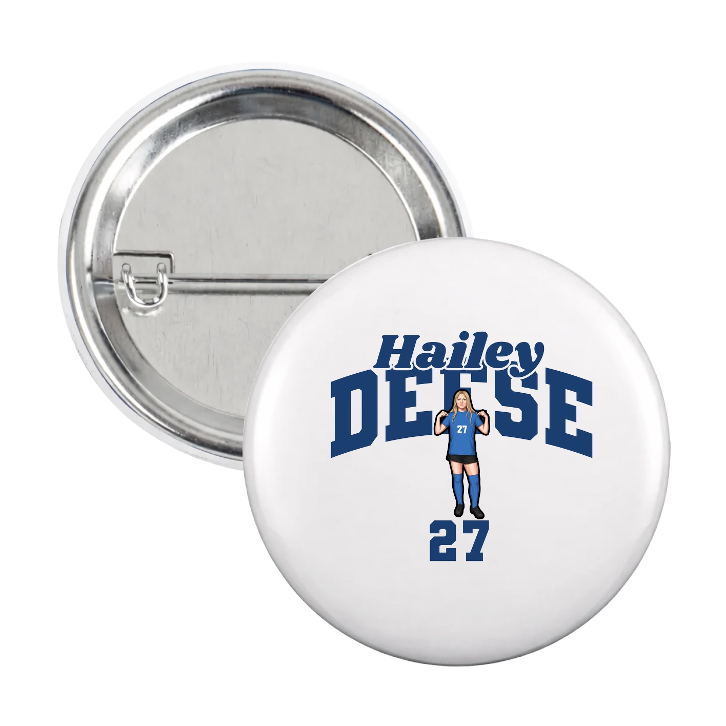 Game Day Button — Signature Arch in White