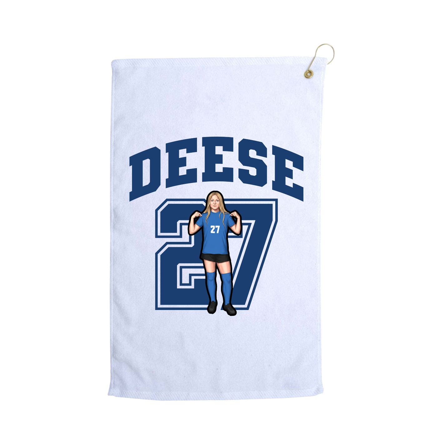 Golf Towel — Number in White