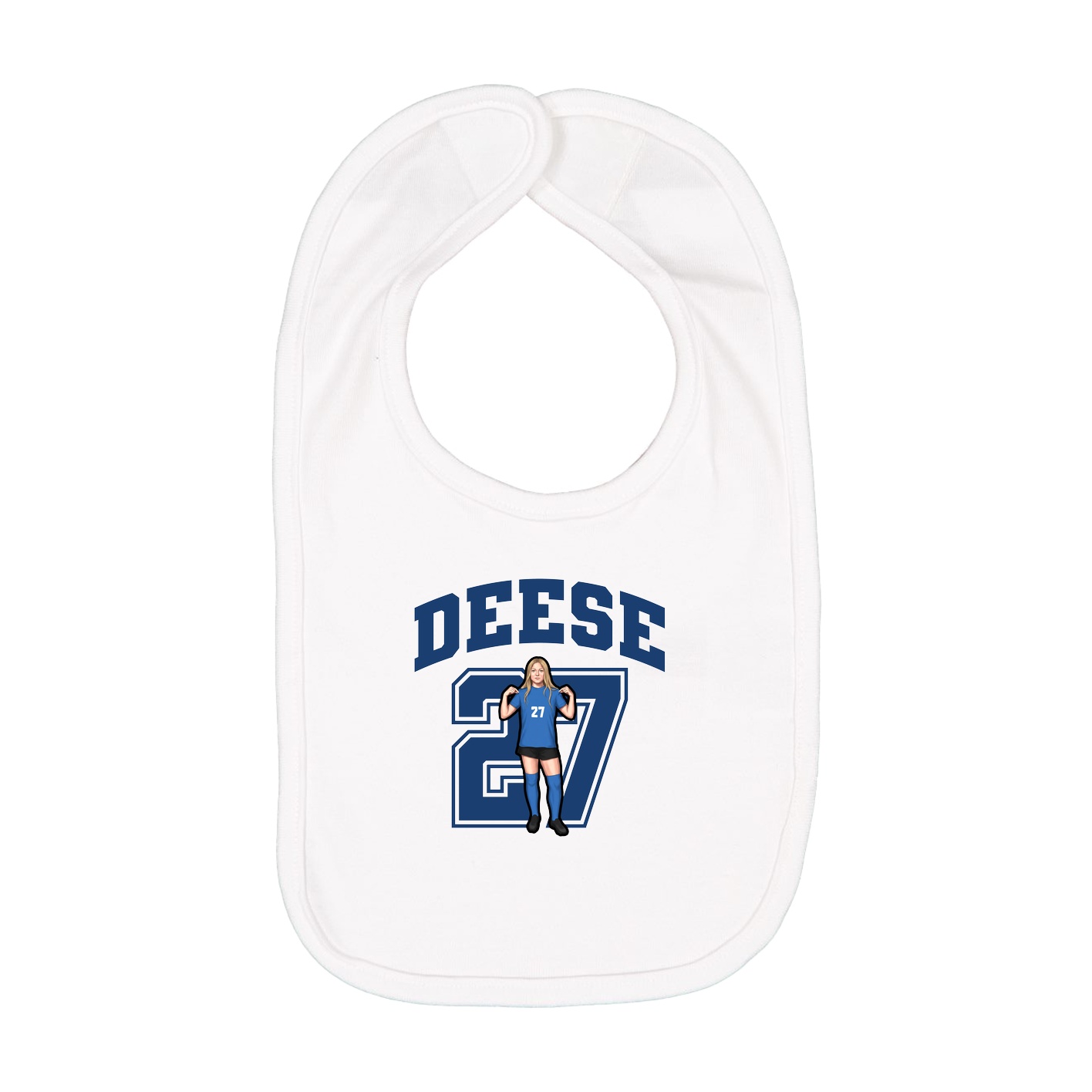 Infant Bib — Number in White