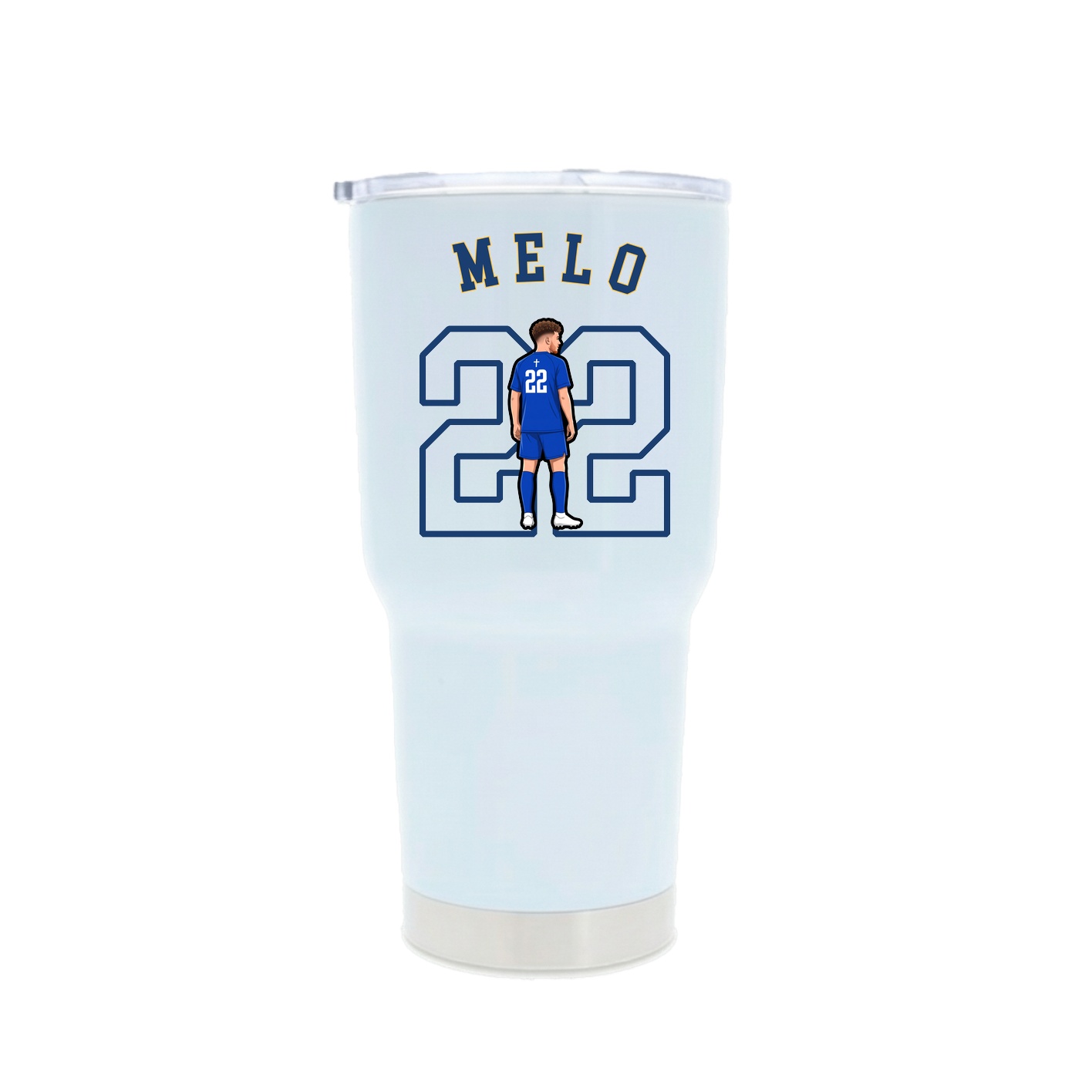 30oz Stainless Steel Tumbler — Shirsey Arch in White