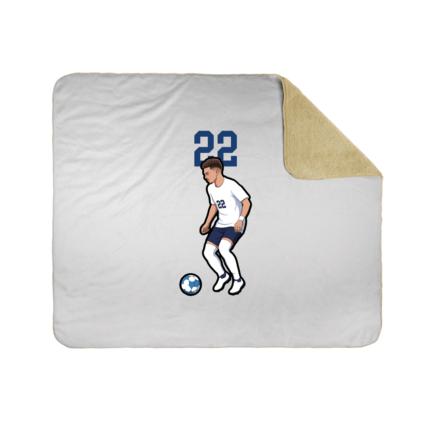 Throw Blanket — Number Top in White