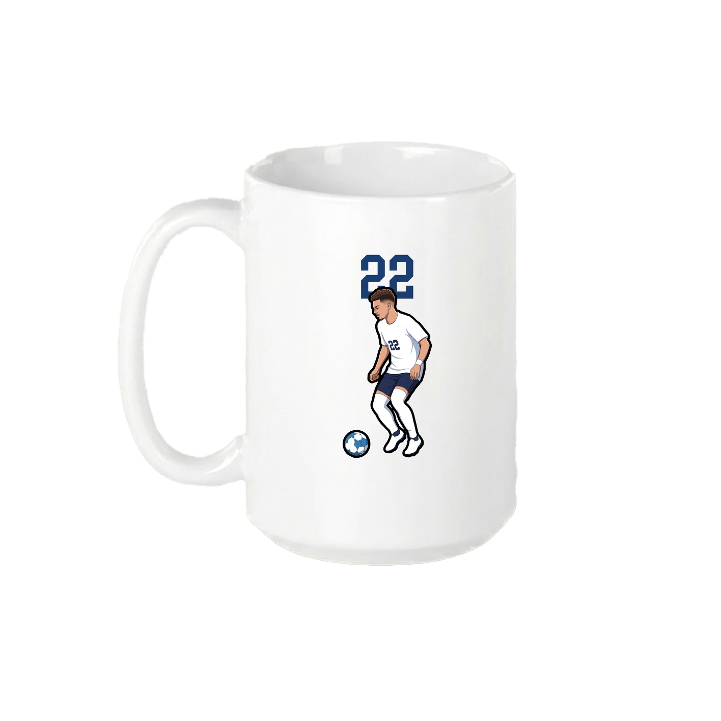 15oz Coffee Mug — Number Top in White