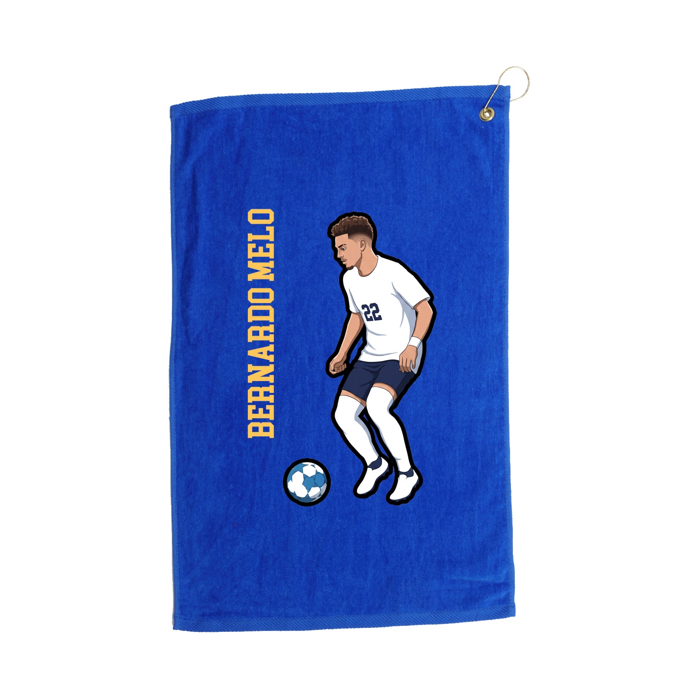 Golf Towel — Name Vertical in Royal