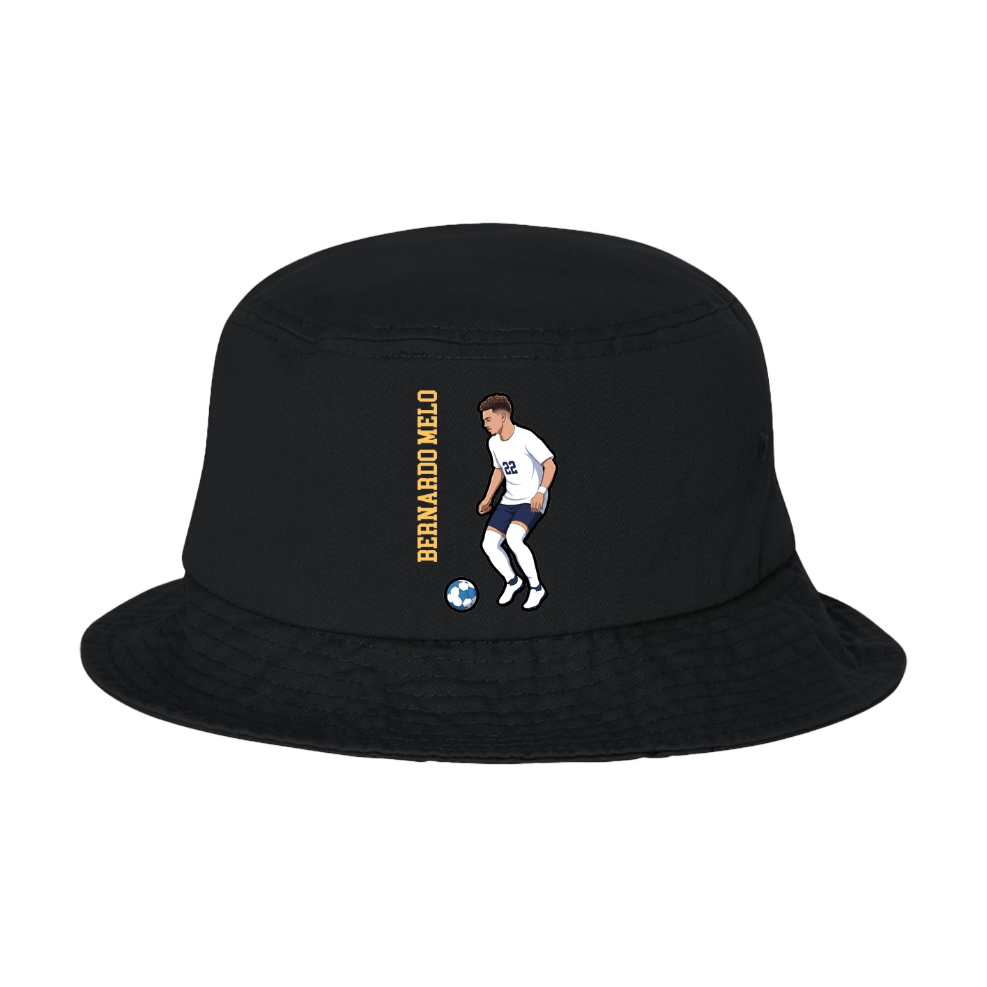 Bucket Cap — Name Vertical in Black