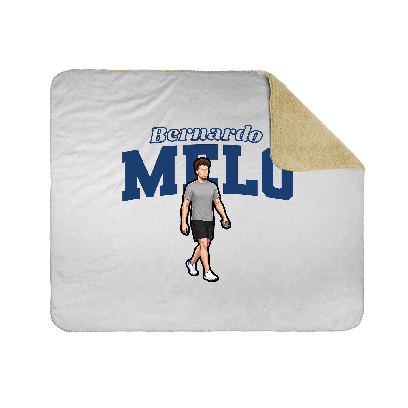 Throw Blanket — Name Arch in White