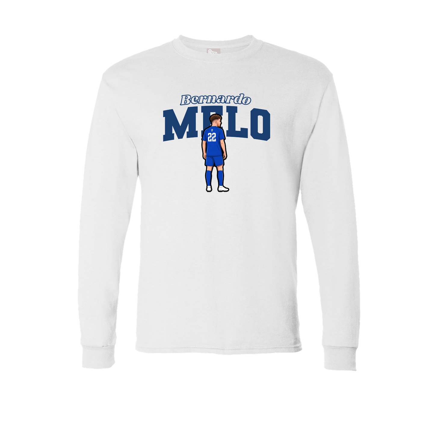 Long Sleeve Tee — Name Arch in White