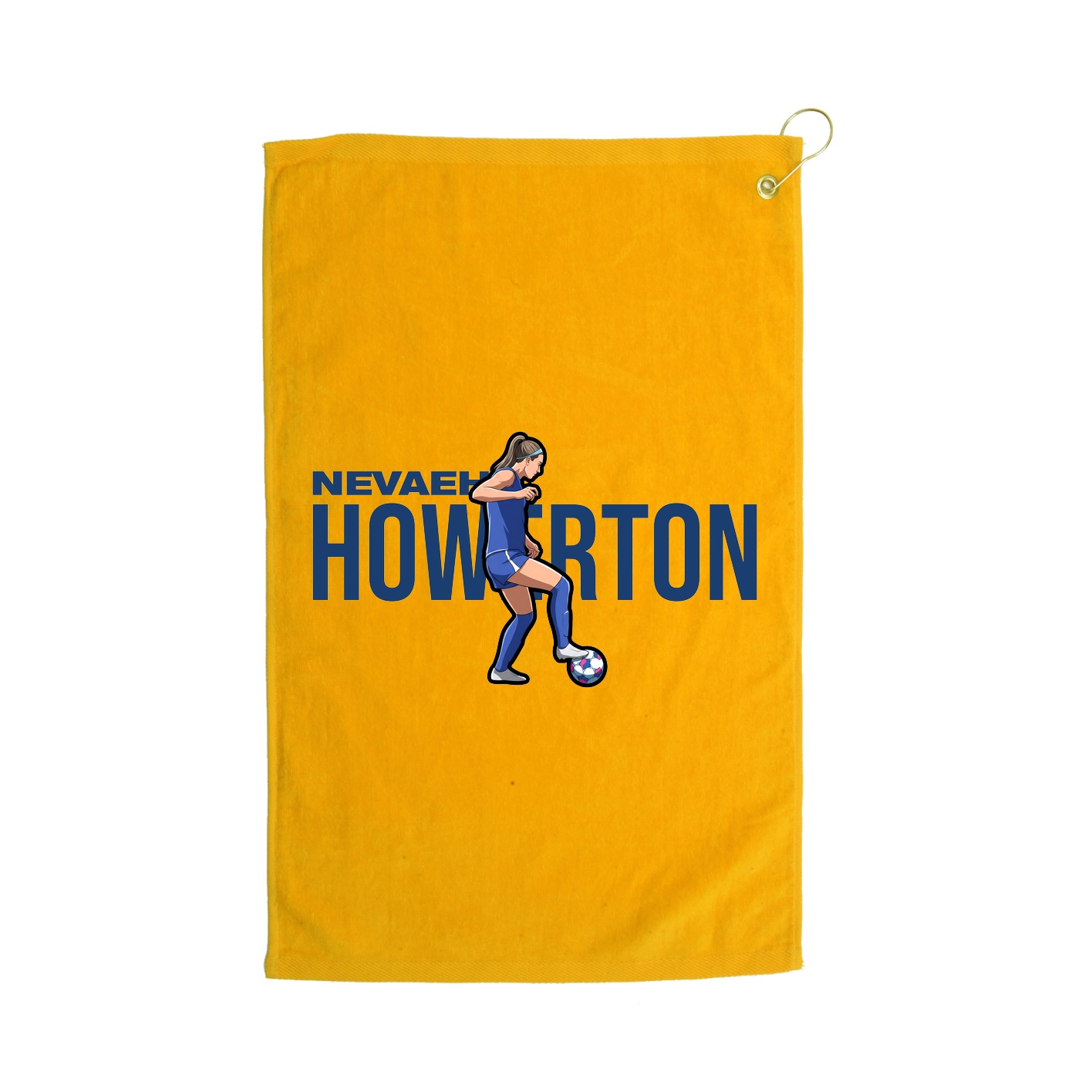 Golf Towel — Player Name in Gold