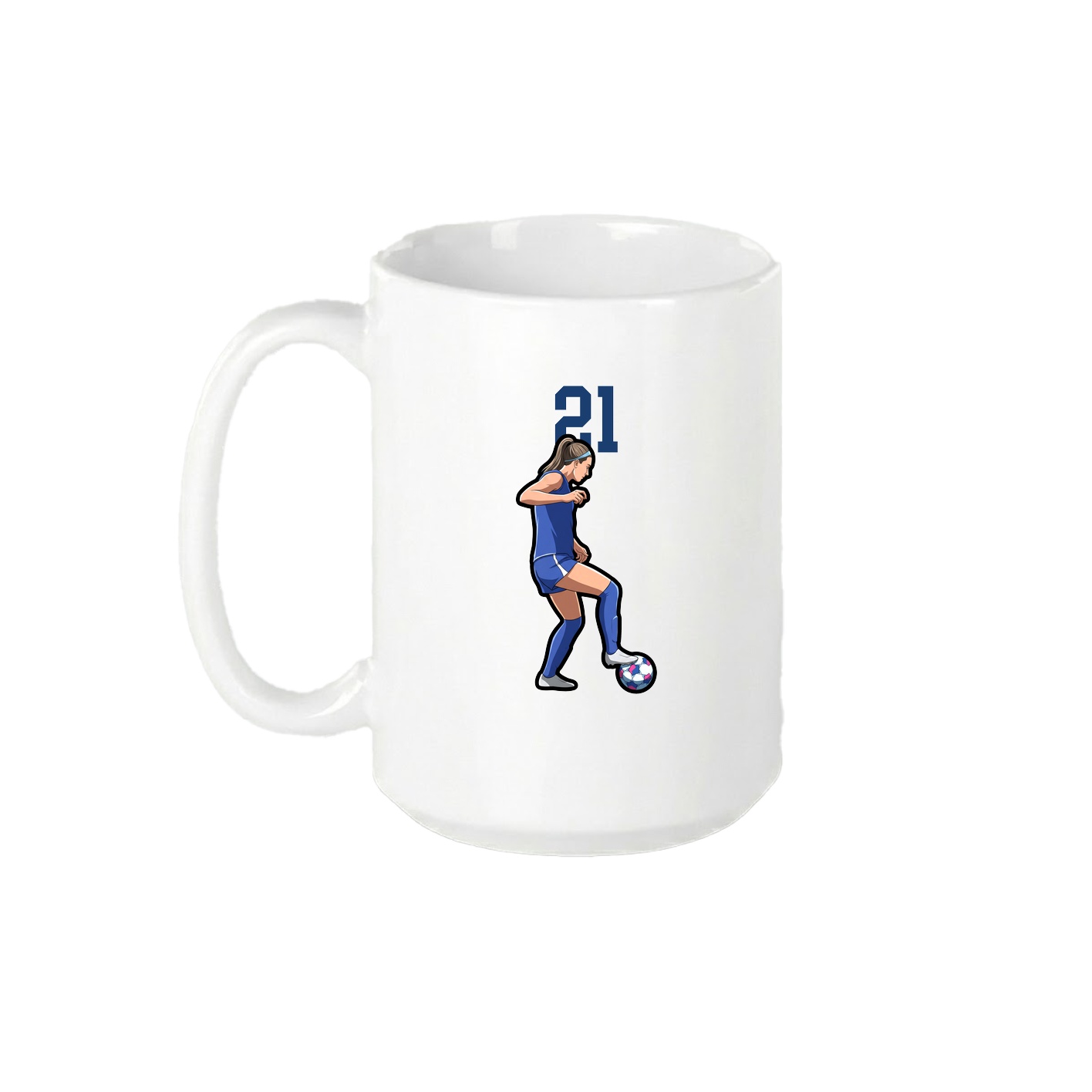 15oz Coffee Mug — Number Top in White