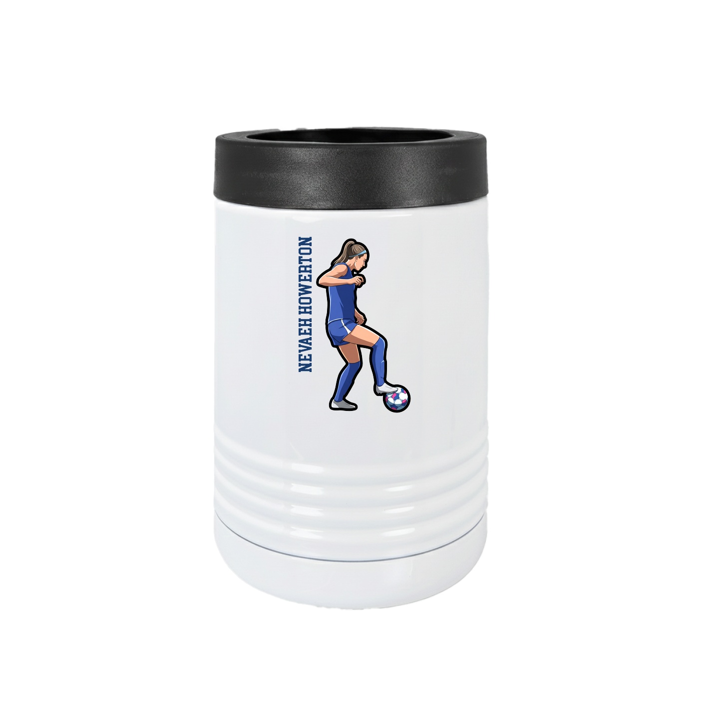 Beverage Holder — Name Vertical in White