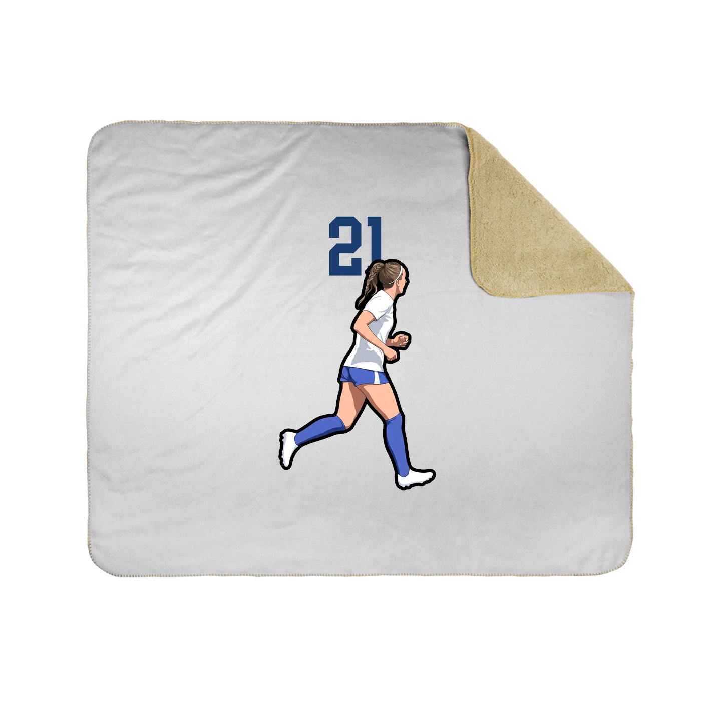 Throw Blanket — Number Top in White