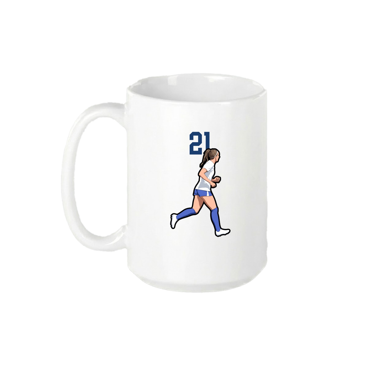 15oz Coffee Mug — Number Top in White