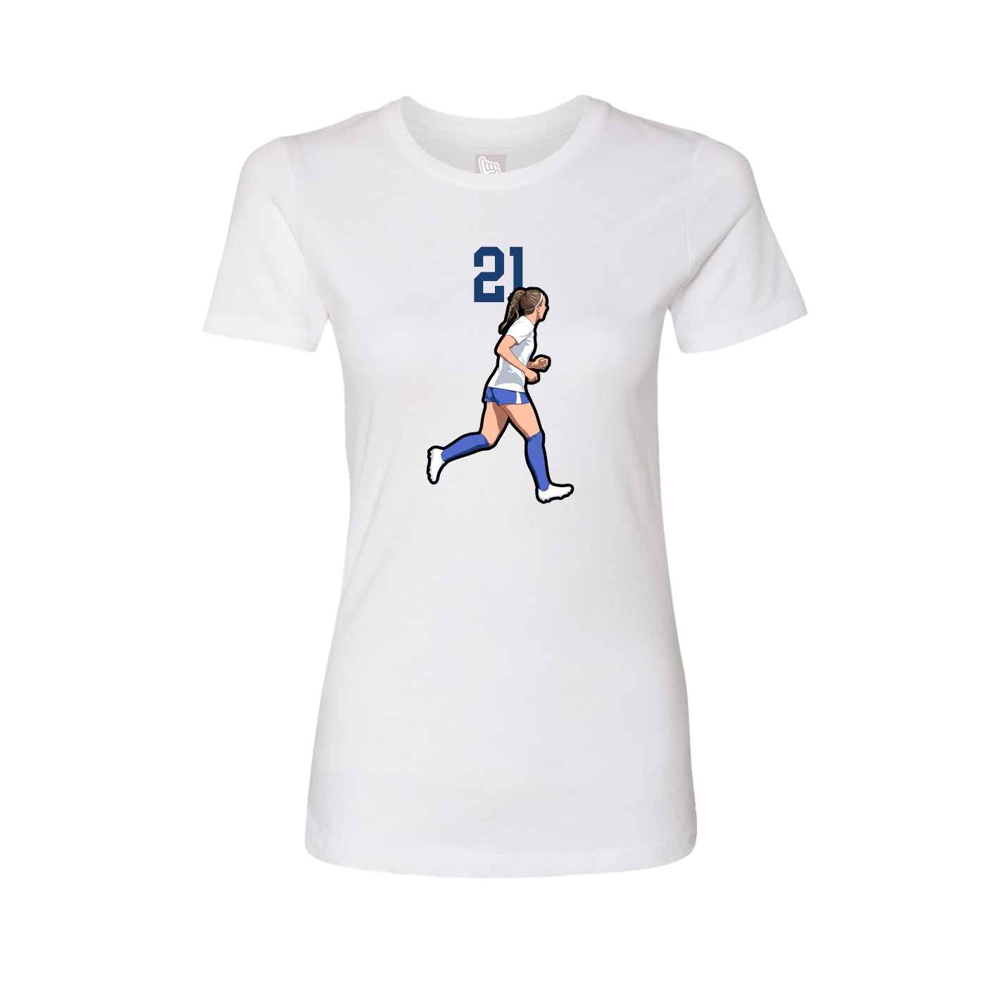 Fitted Women's Tee — Number Top in White