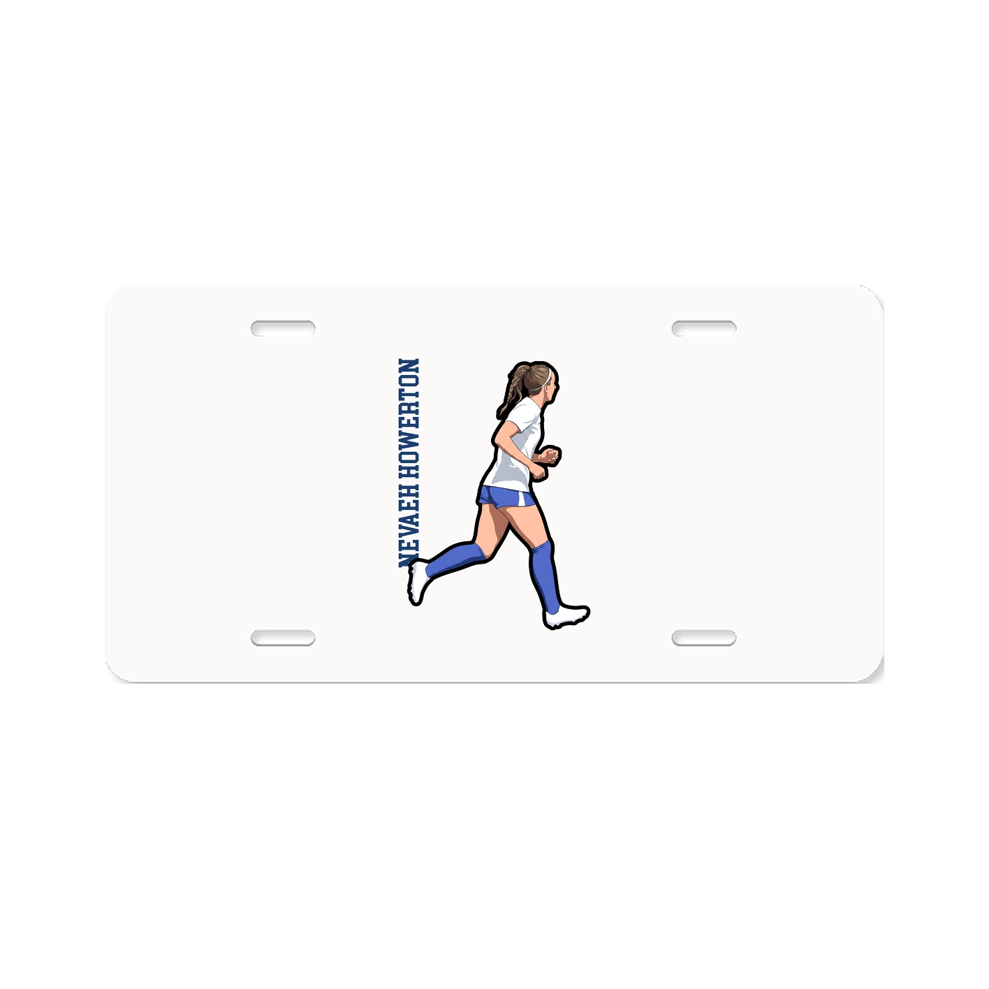 License Plate — Name Vertical in Classic
