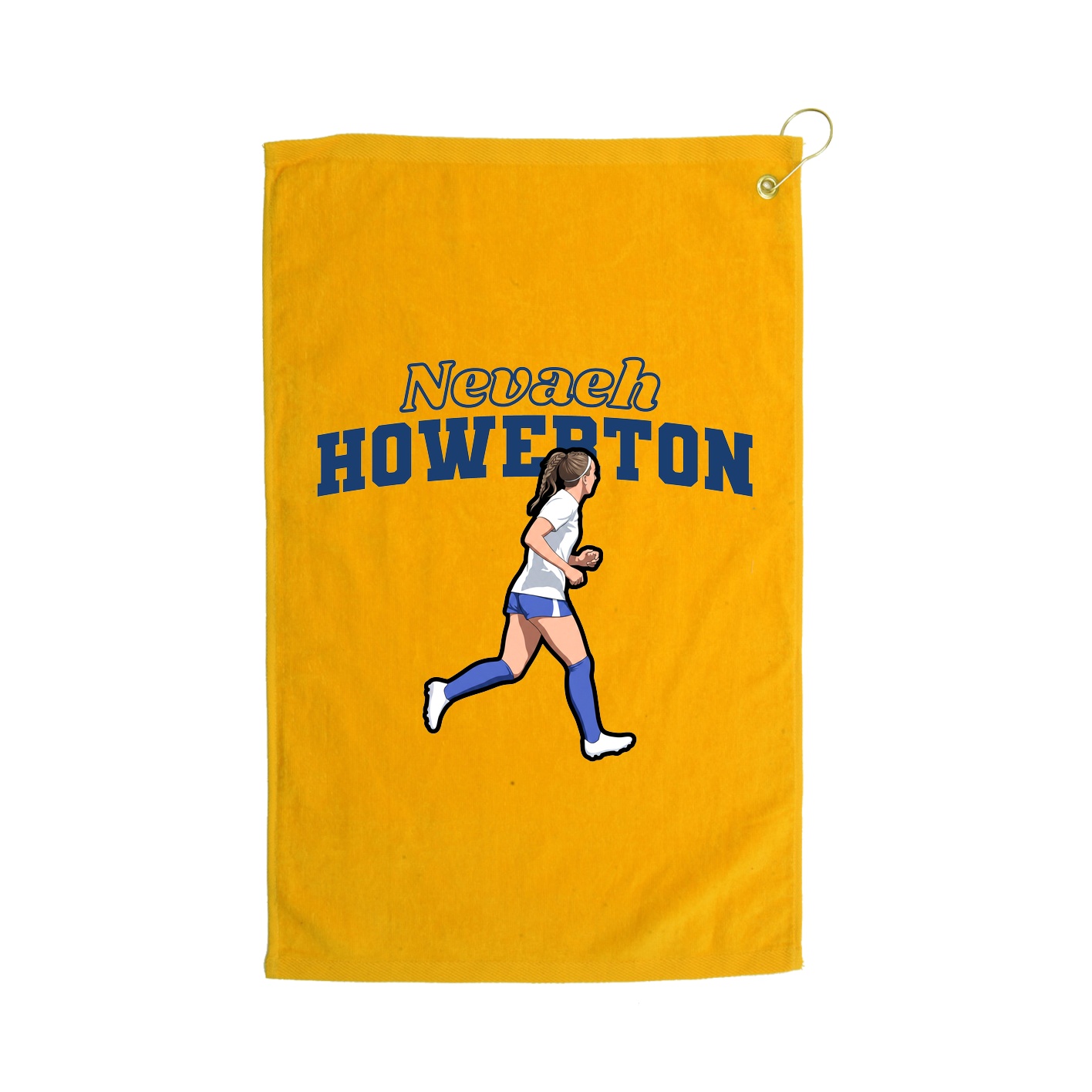 Golf Towel — Name Arch in Gold