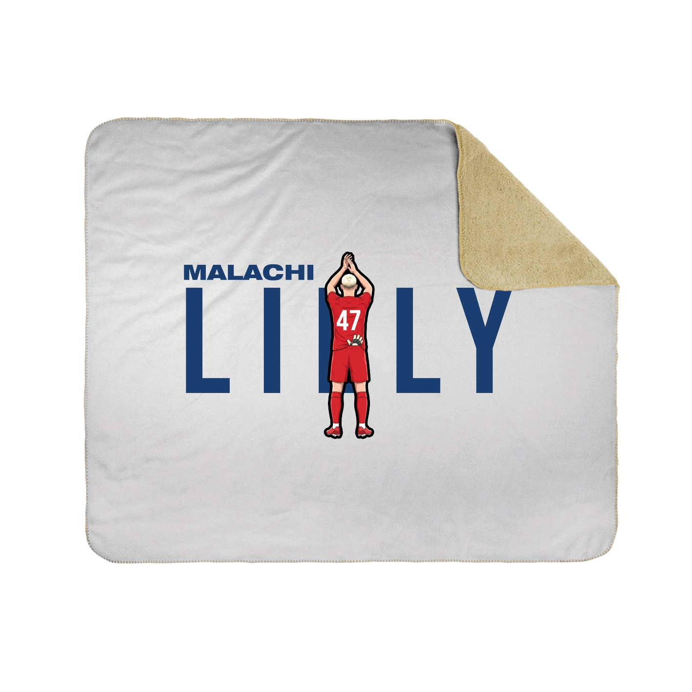 Throw Blanket — Player Name in White