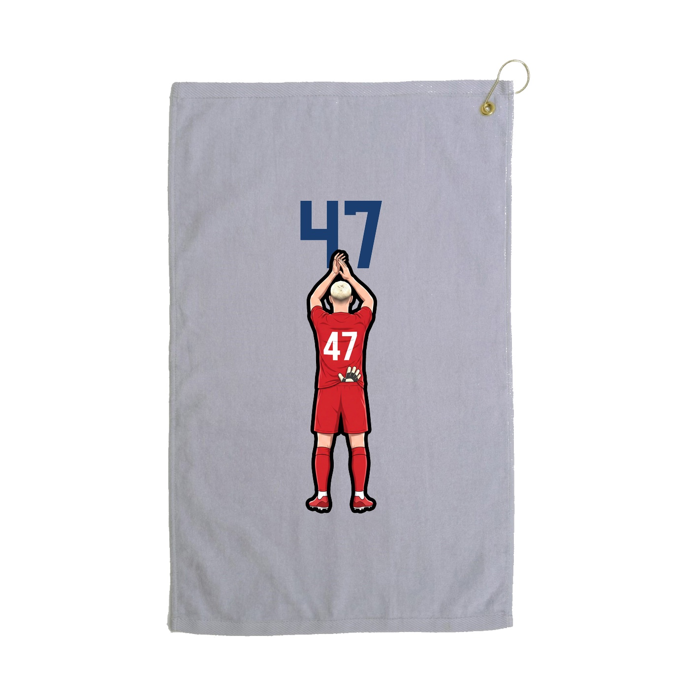 Golf Towel — Number Top in Grey