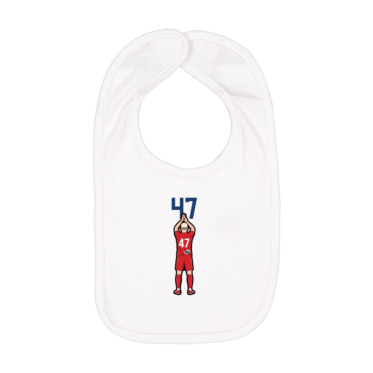 Infant Bib — Number Top in White
