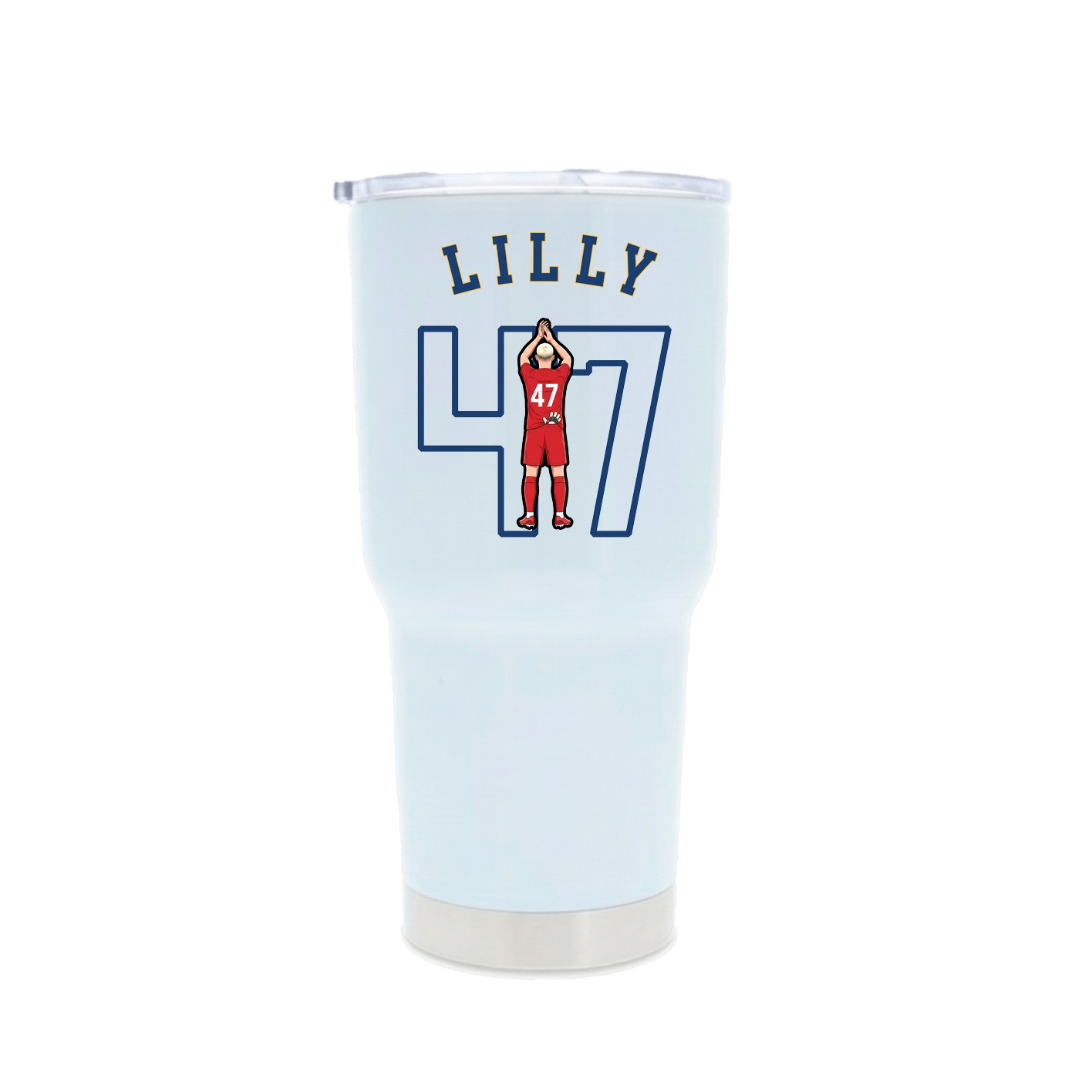 30oz Stainless Steel Tumbler — Shirsey Arch in White