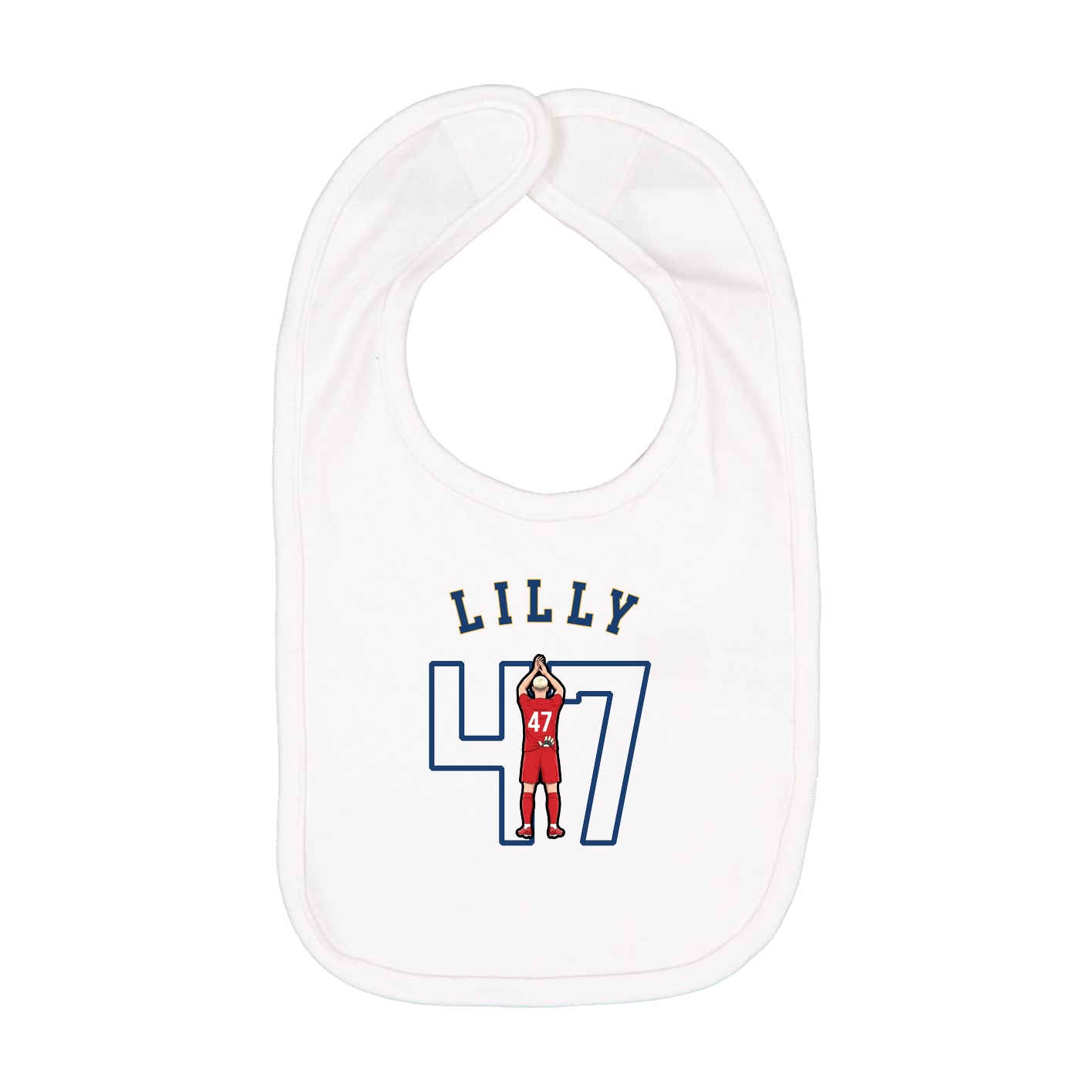 Infant Bib — Shirsey Arch in White