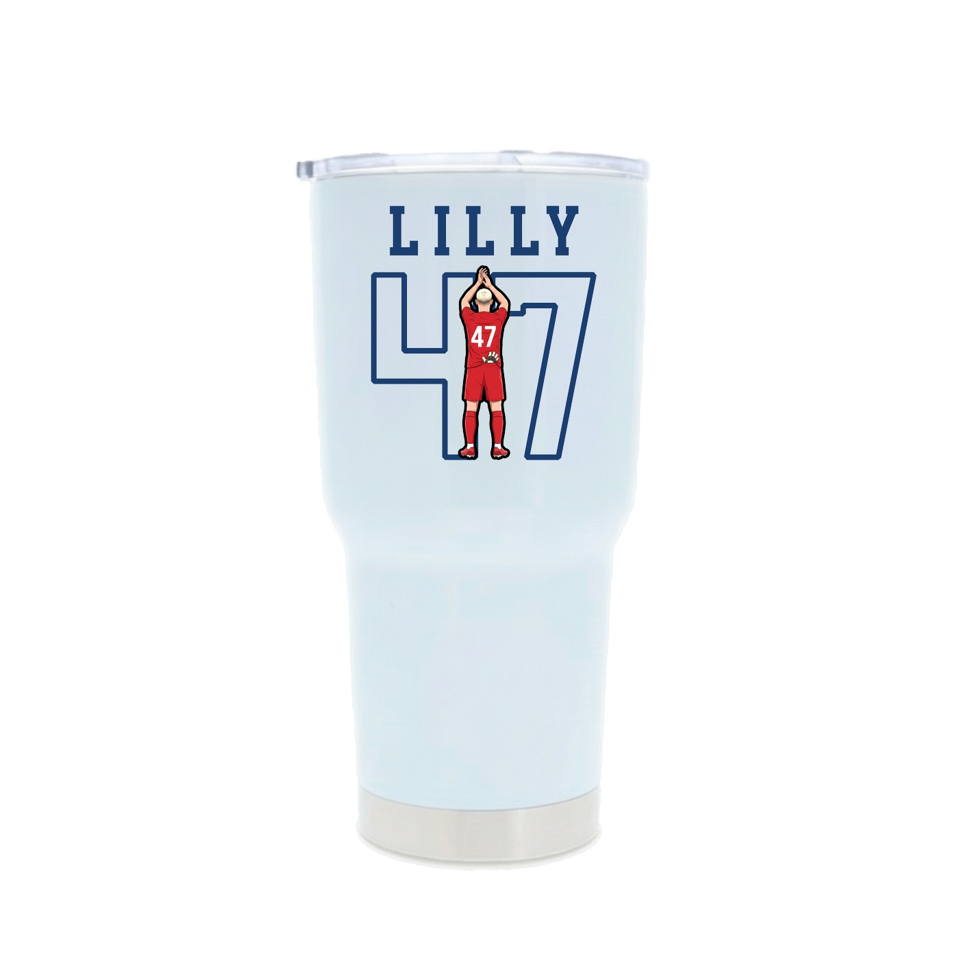 30oz Stainless Steel Tumbler — Shirsey in White