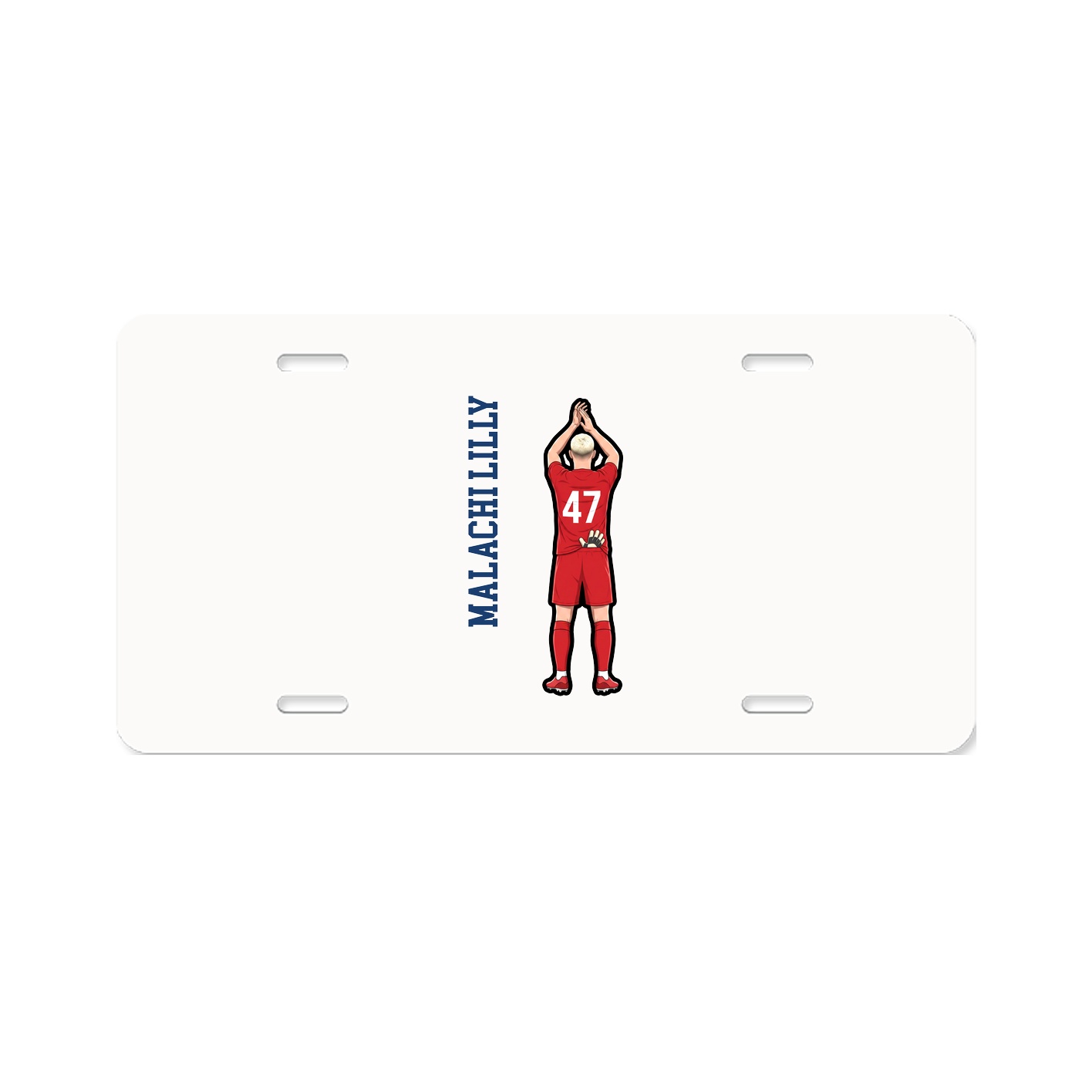 License Plate — Name Vertical in Classic