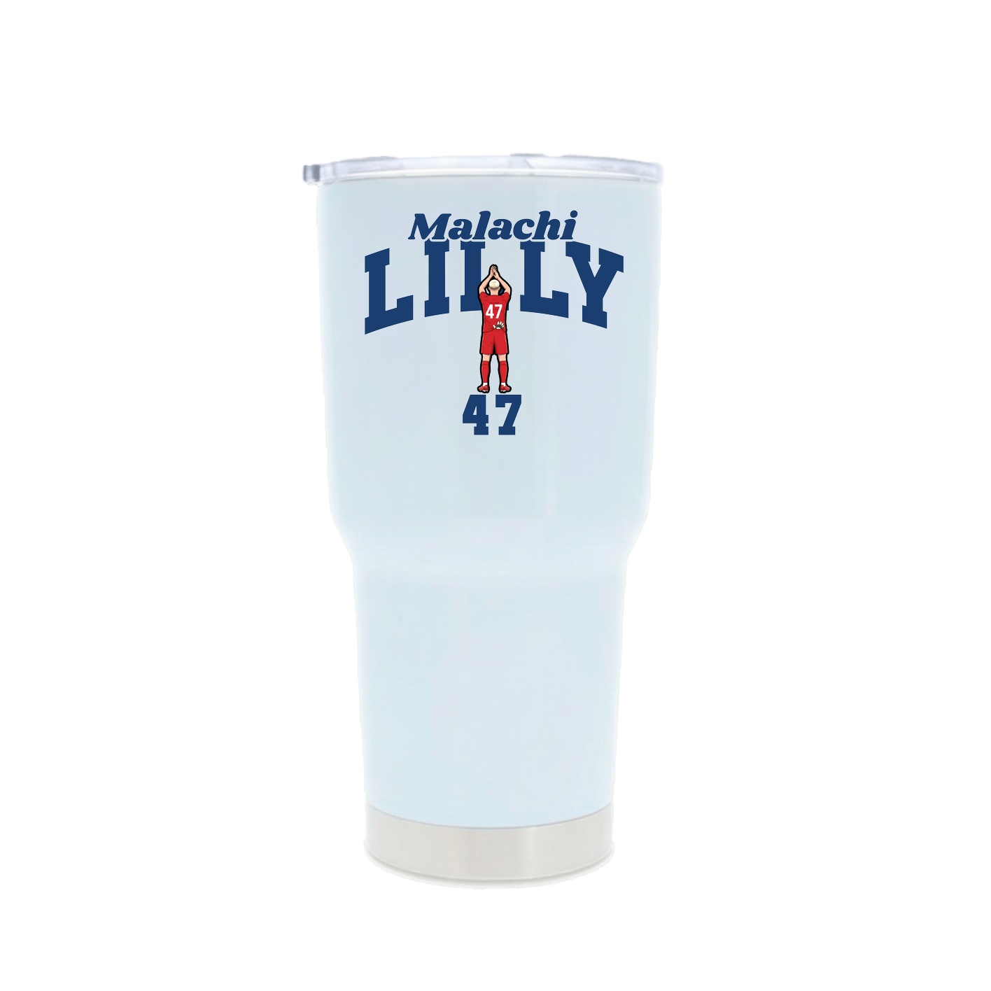 30oz Stainless Steel Tumbler — Signature Arch in White