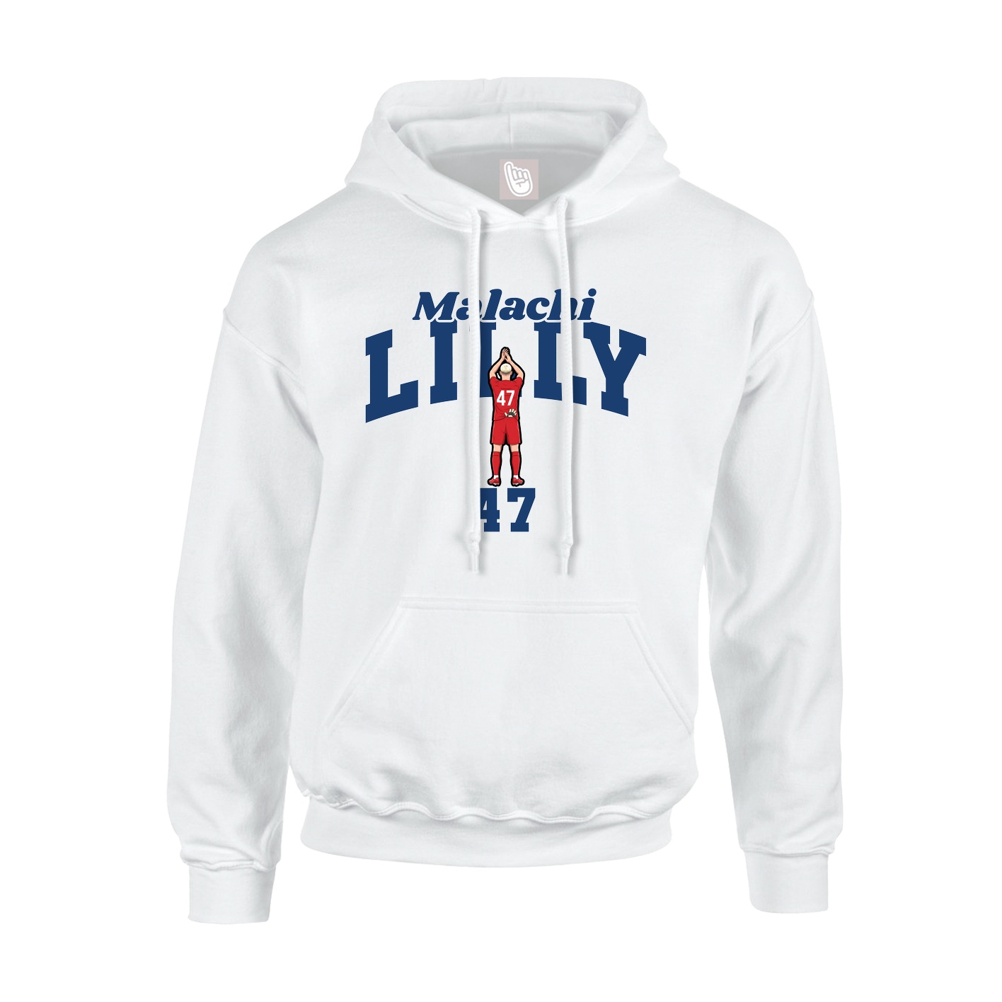 Youth Hoodie — Signature Arch in White