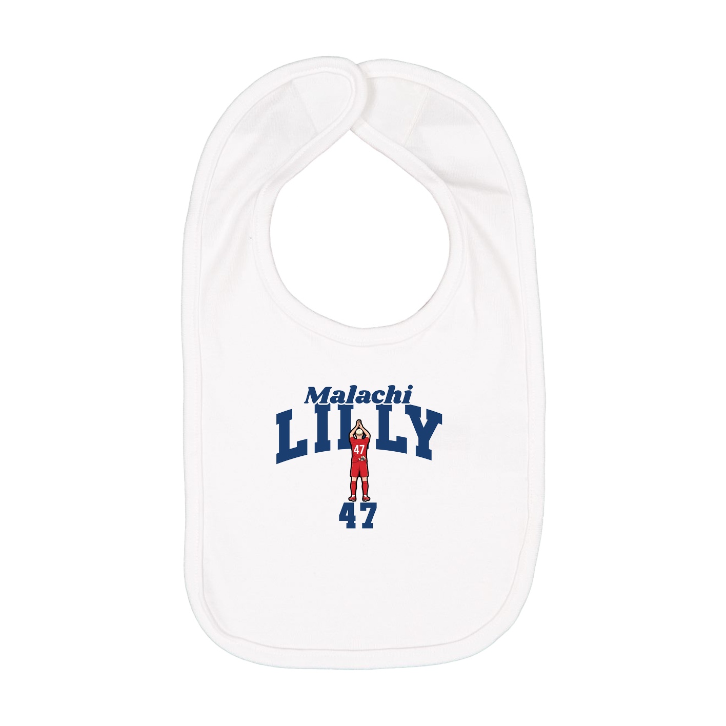 Infant Bib — Signature Arch in White