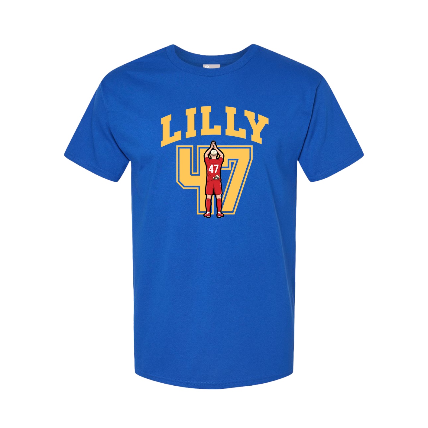 Youth Tee — Number in Royal