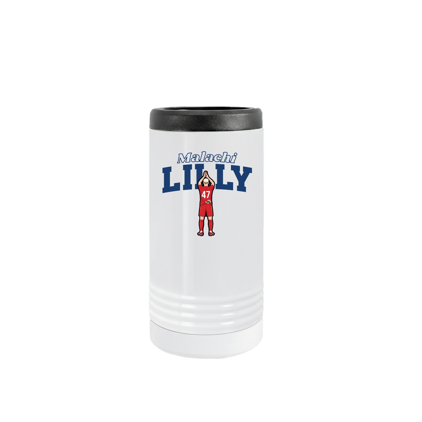 Slim Beverage Holder — Name Arch in White