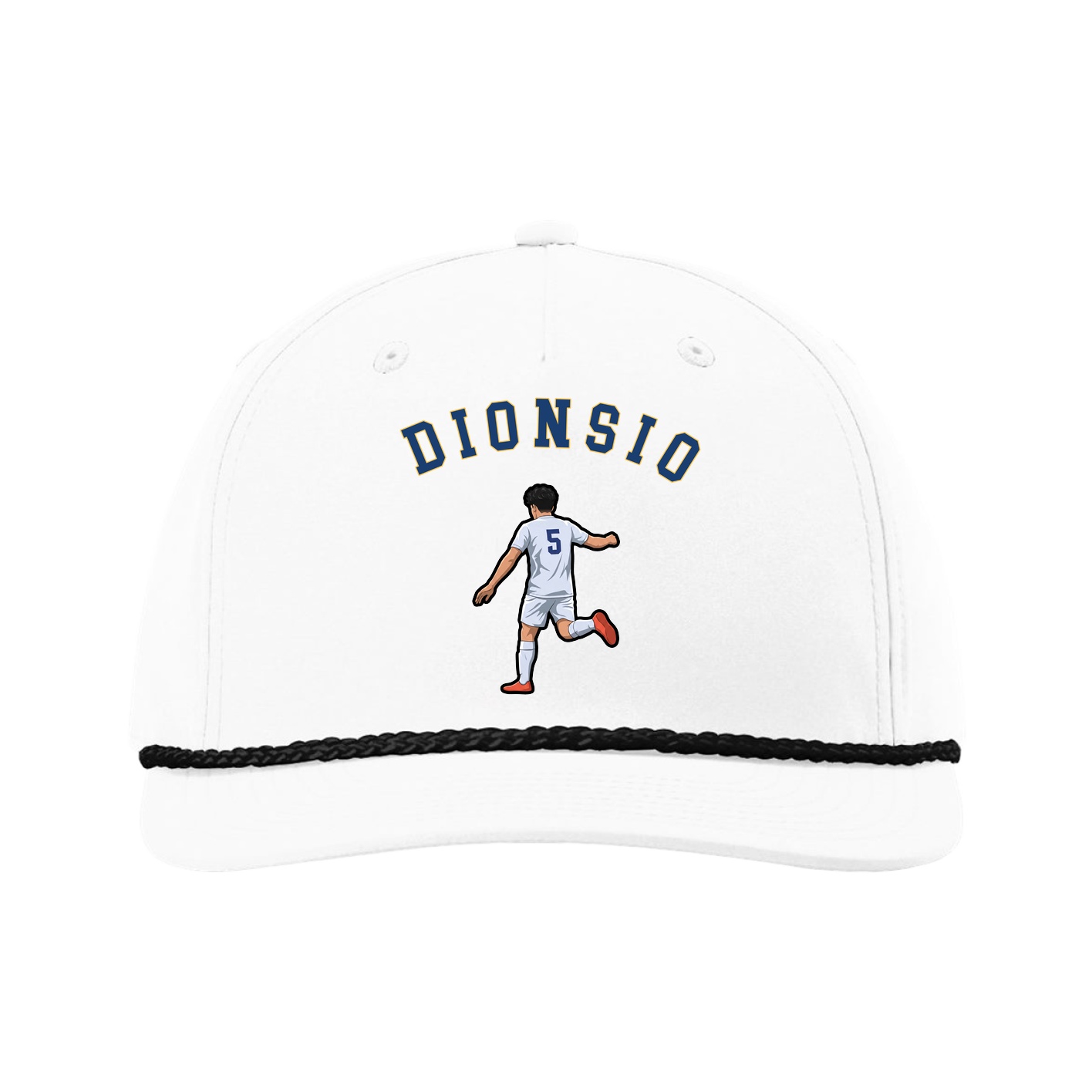 Five-Panel Classic Rope Cap — Shirsey Arch in White