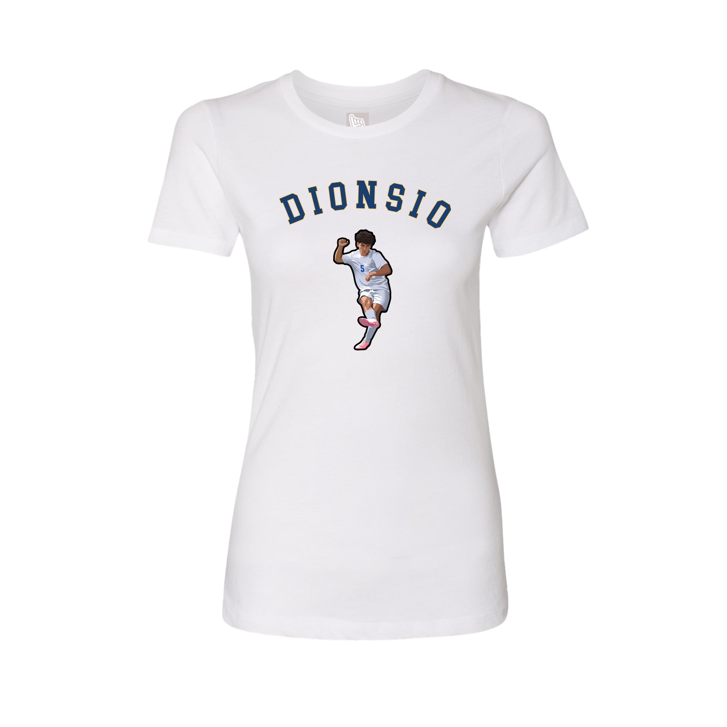 Fitted Women's Tee — Shirsey Arch in White