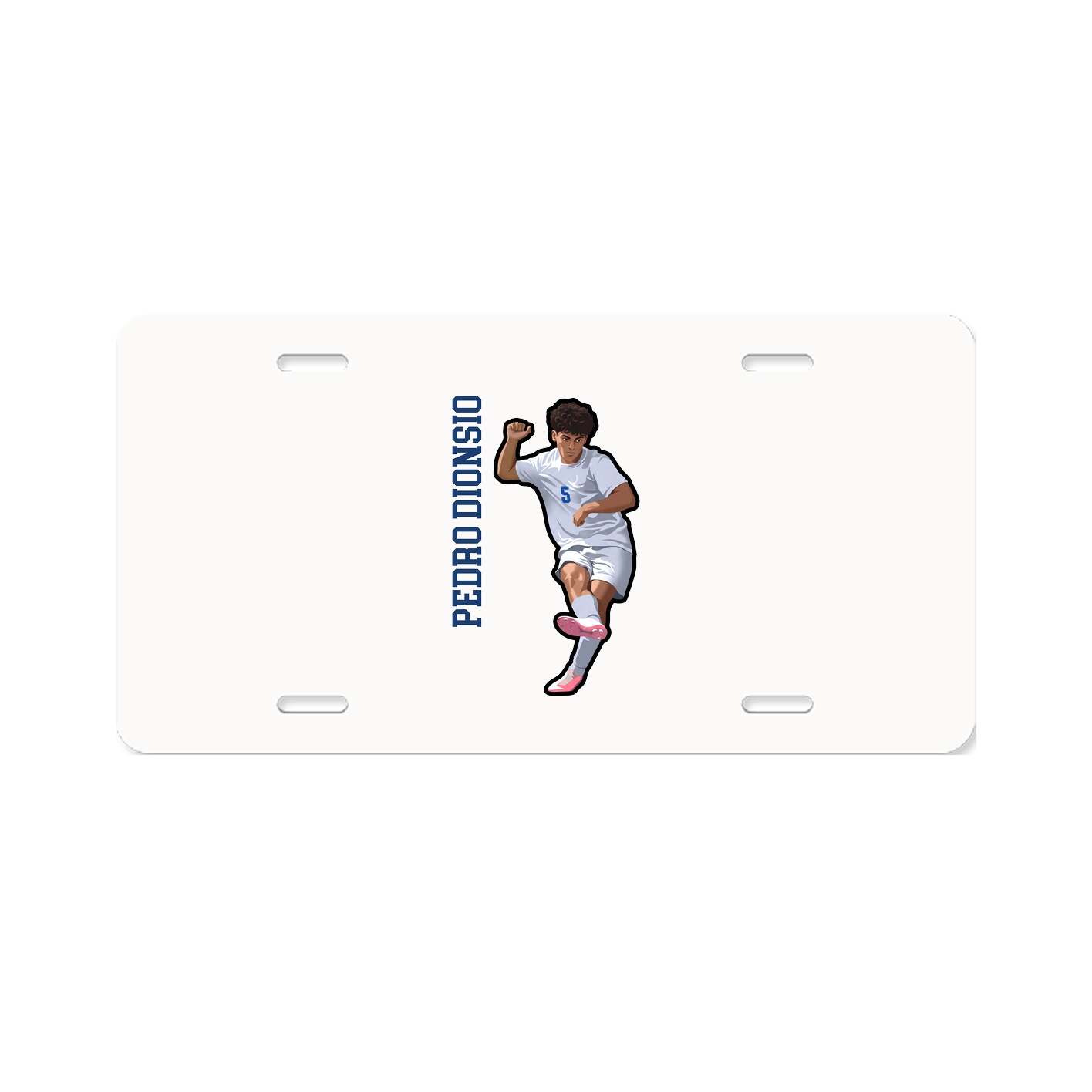 License Plate — Name Vertical in Classic