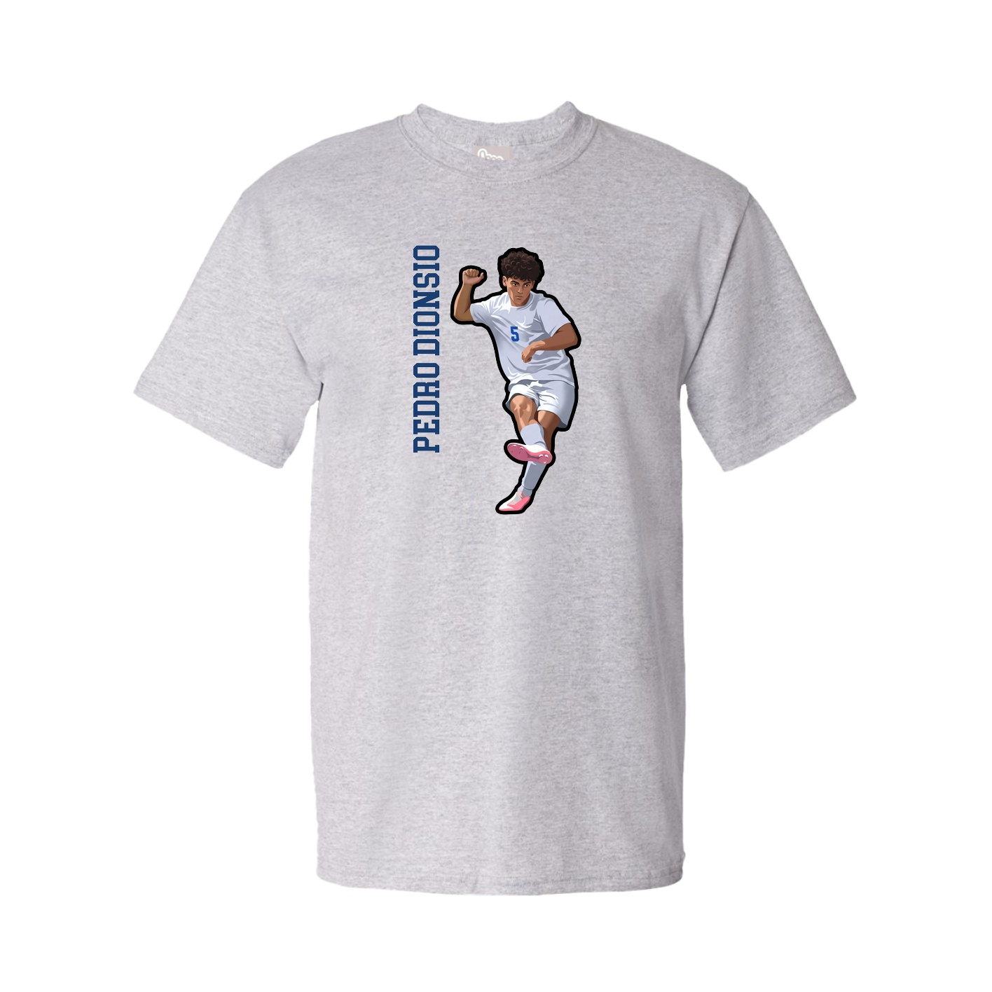 Tee — Name Vertical in Grey
