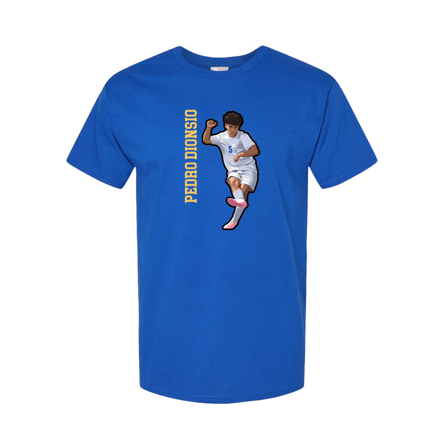 Youth Tee — Name Vertical in Royal
