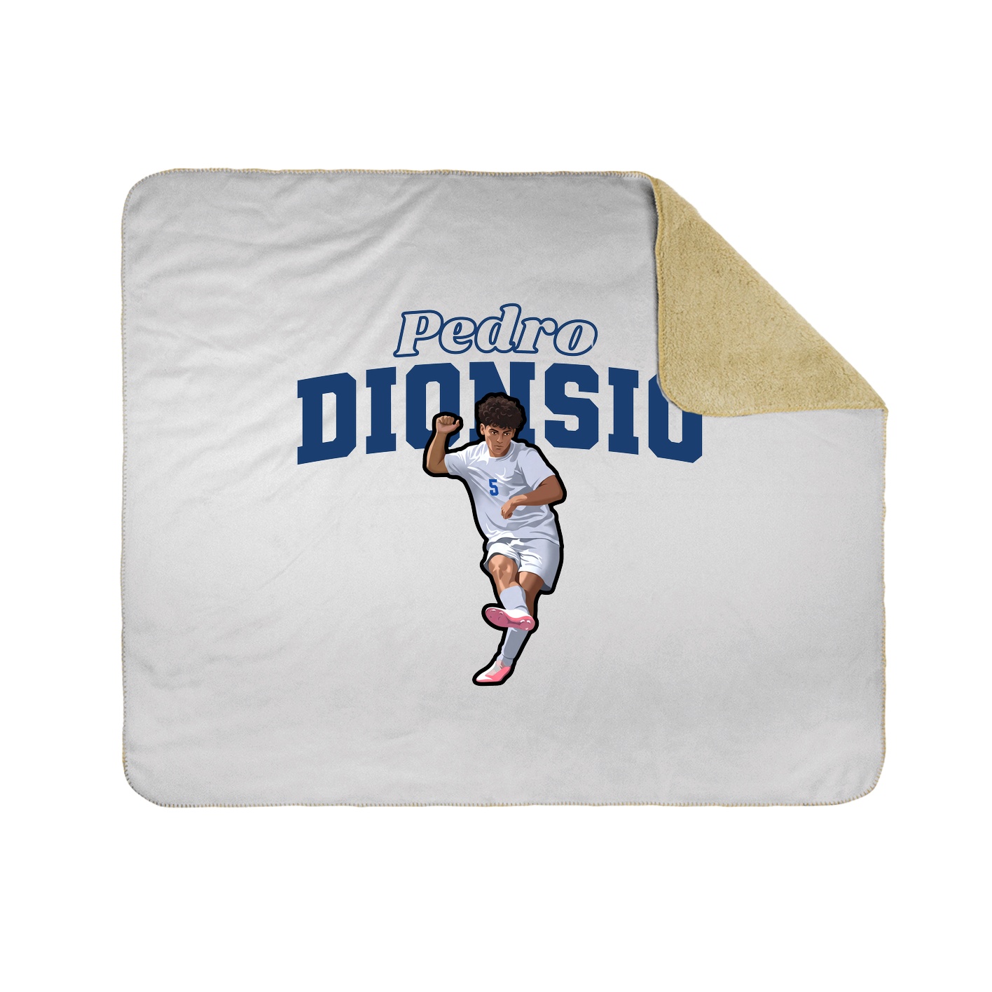 Throw Blanket — Name Arch in White