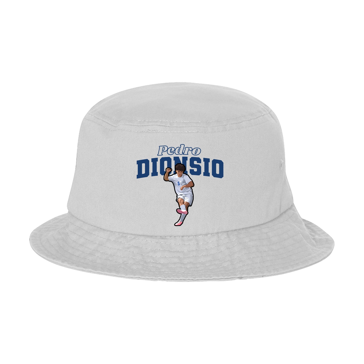 Bucket Cap — Name Arch in White