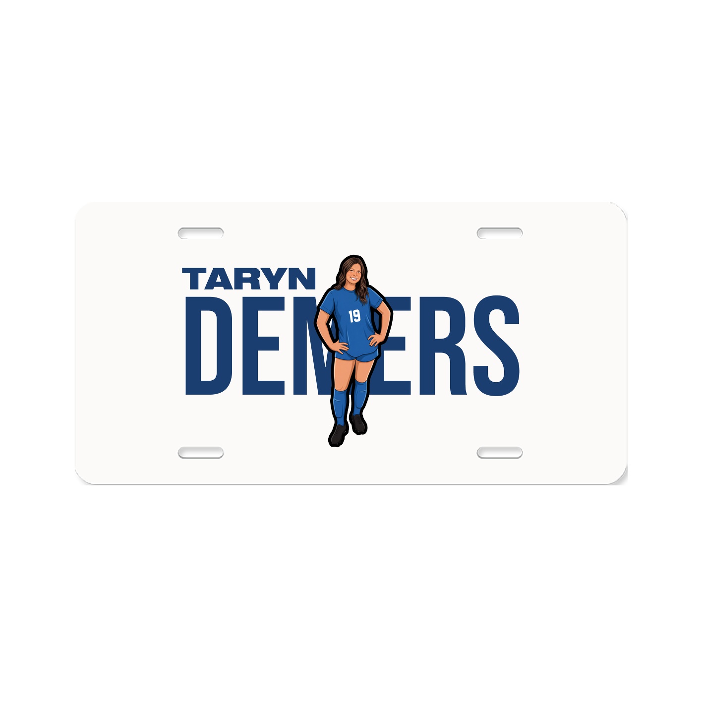 License Plate — Player Name in Classic
