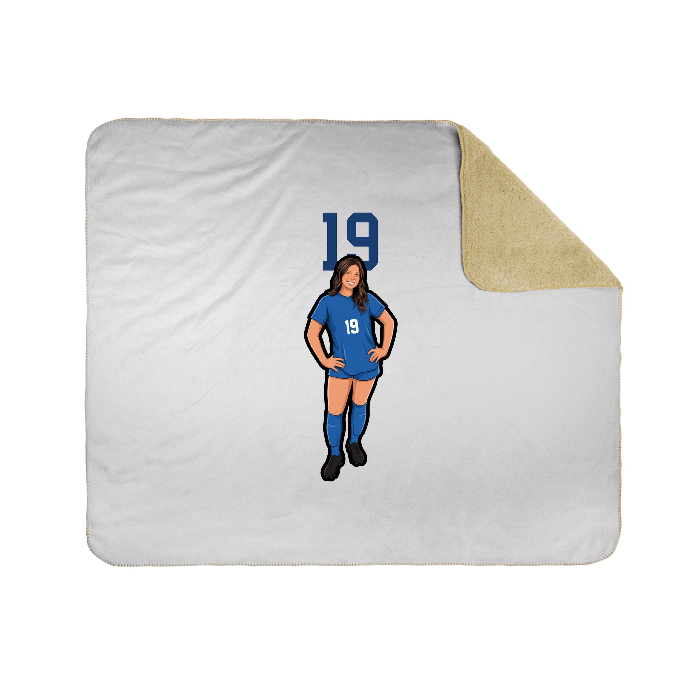 Throw Blanket — Number Top in White