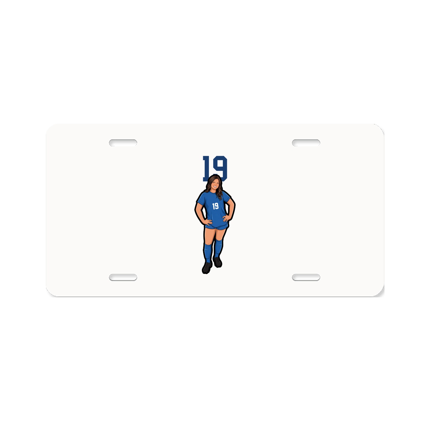 License Plate — Number Top in Classic