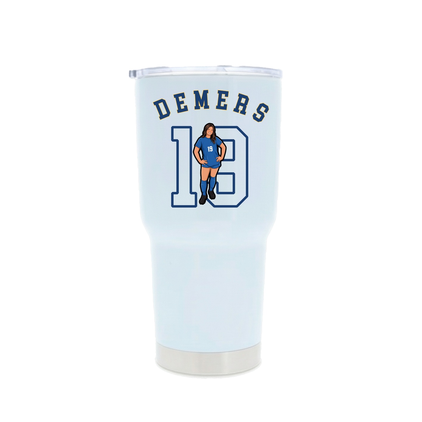 30oz Stainless Steel Tumbler — Shirsey Arch in White