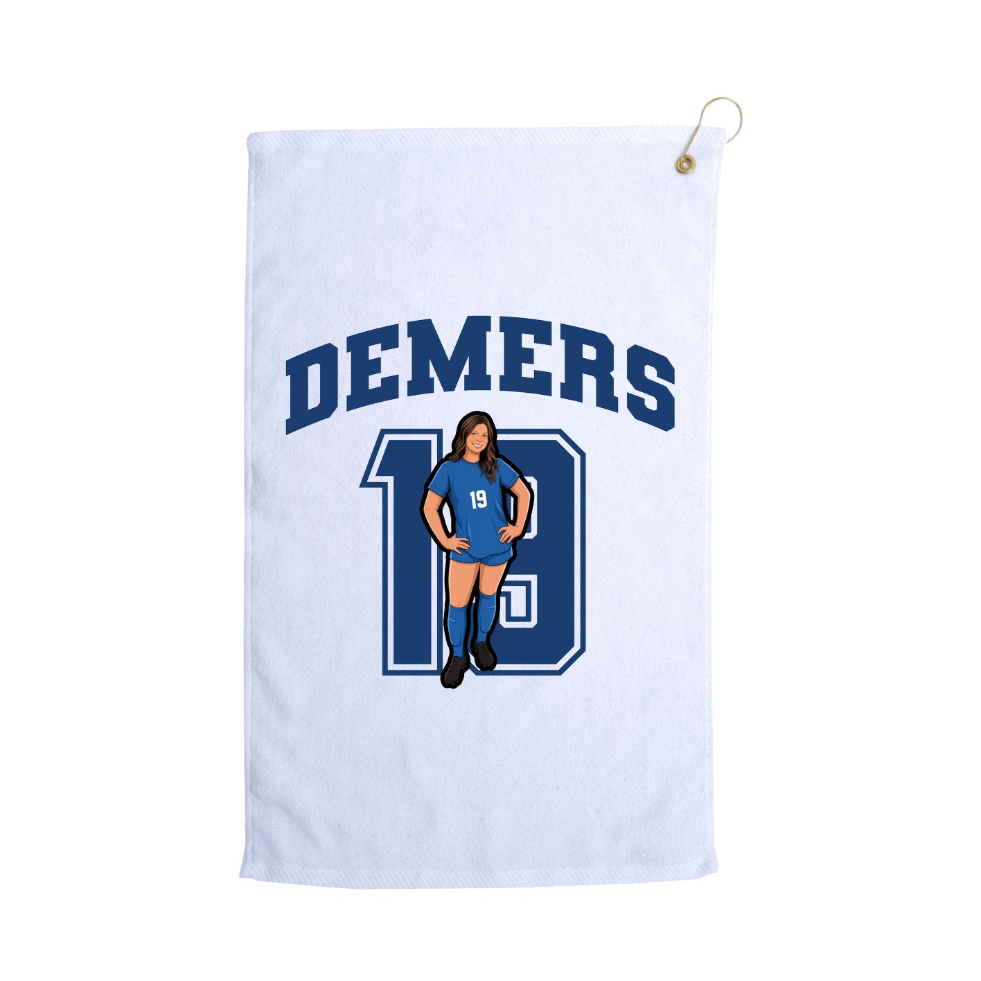 Golf Towel — Number in White