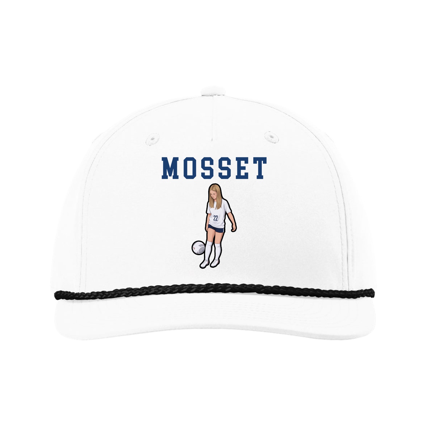 Five-Panel Classic Rope Cap — Shirsey in White
