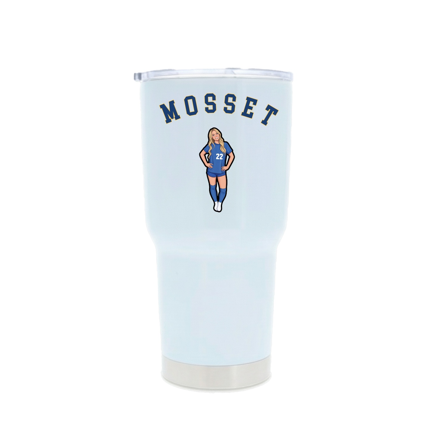 30oz Stainless Steel Tumbler — Shirsey Arch in White